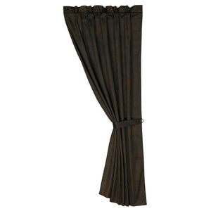 Faux Leather 84" Curtain Panel
