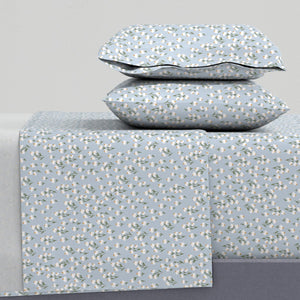 Coneflower Print Cotton Sheet Set