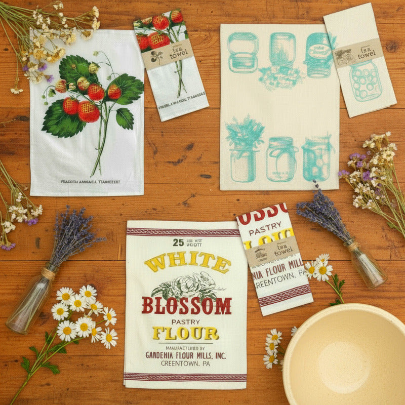 Country Tea Towel Assortment- Set of 3