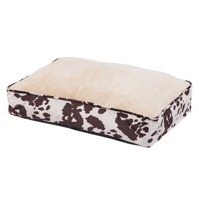 Elsa Cowhide Dog Bed