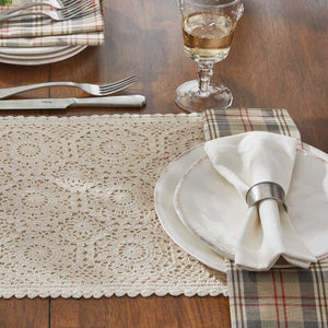Crochet Lace Cream Placemat Set of 6