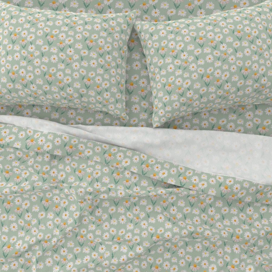 Daisy Print Cotton Sheet Set