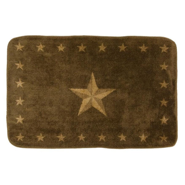 Dark Chocolate Star Latex Backed Kitchen/ Bath Rug