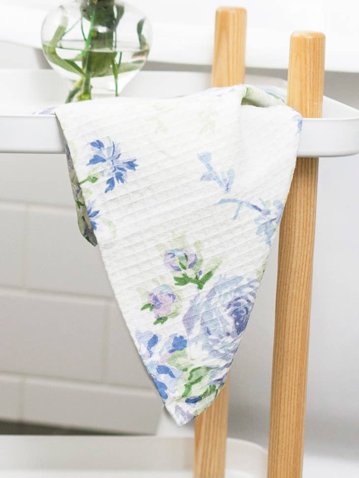 Cottage Rose Floral Dishtowel Set of 2