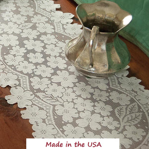 Dogwood Lace Table Runner 53"