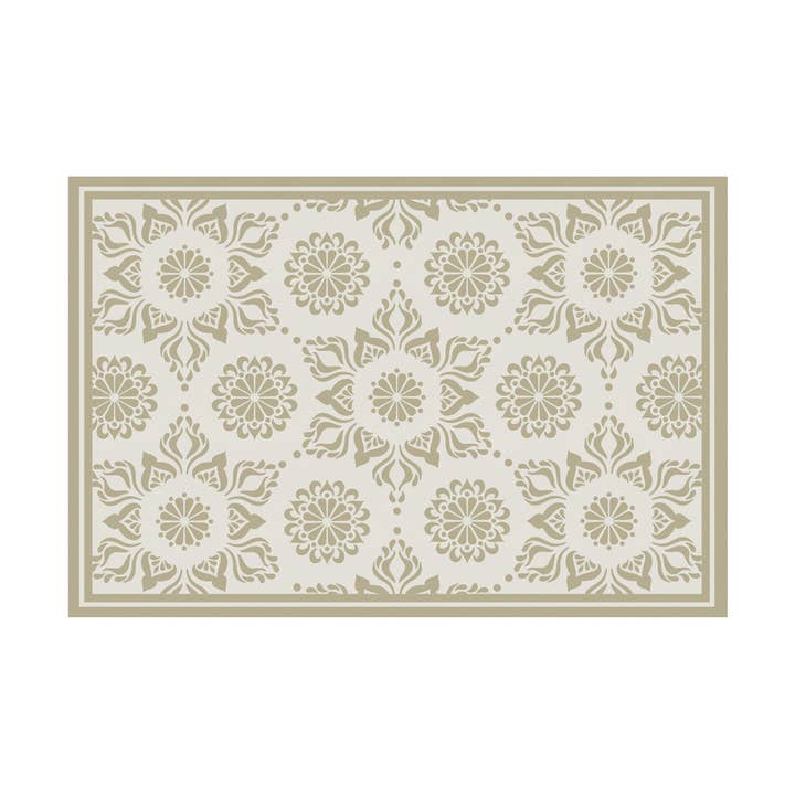 Sand Flower Vinyl Floor Cloth/Mat 2ft x 3ft