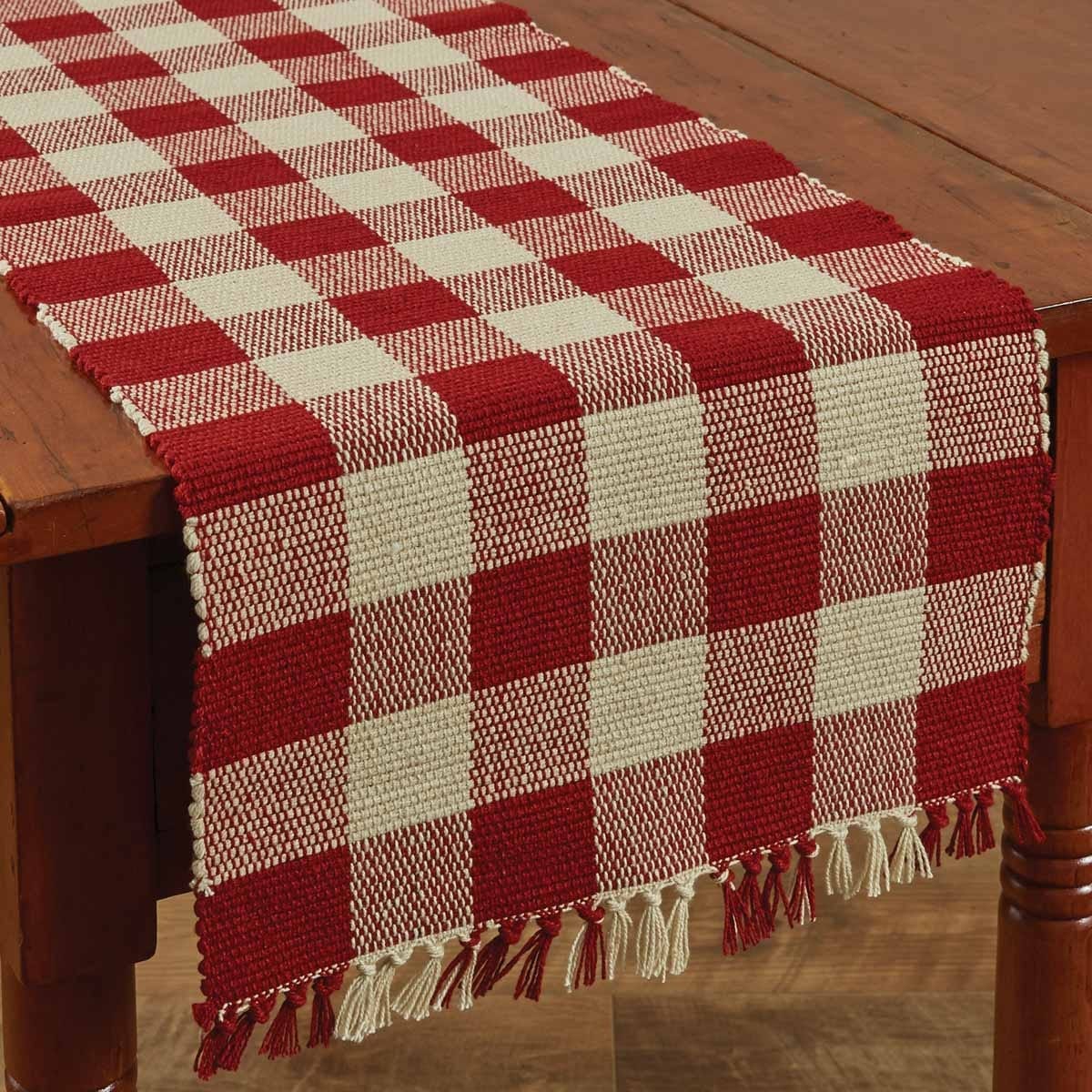 Wicklow Garnet Woven Yarn Table Runner