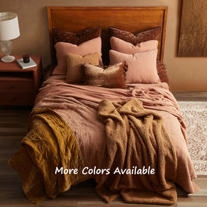 Stonewashed Cotton Gauze Quilt Set