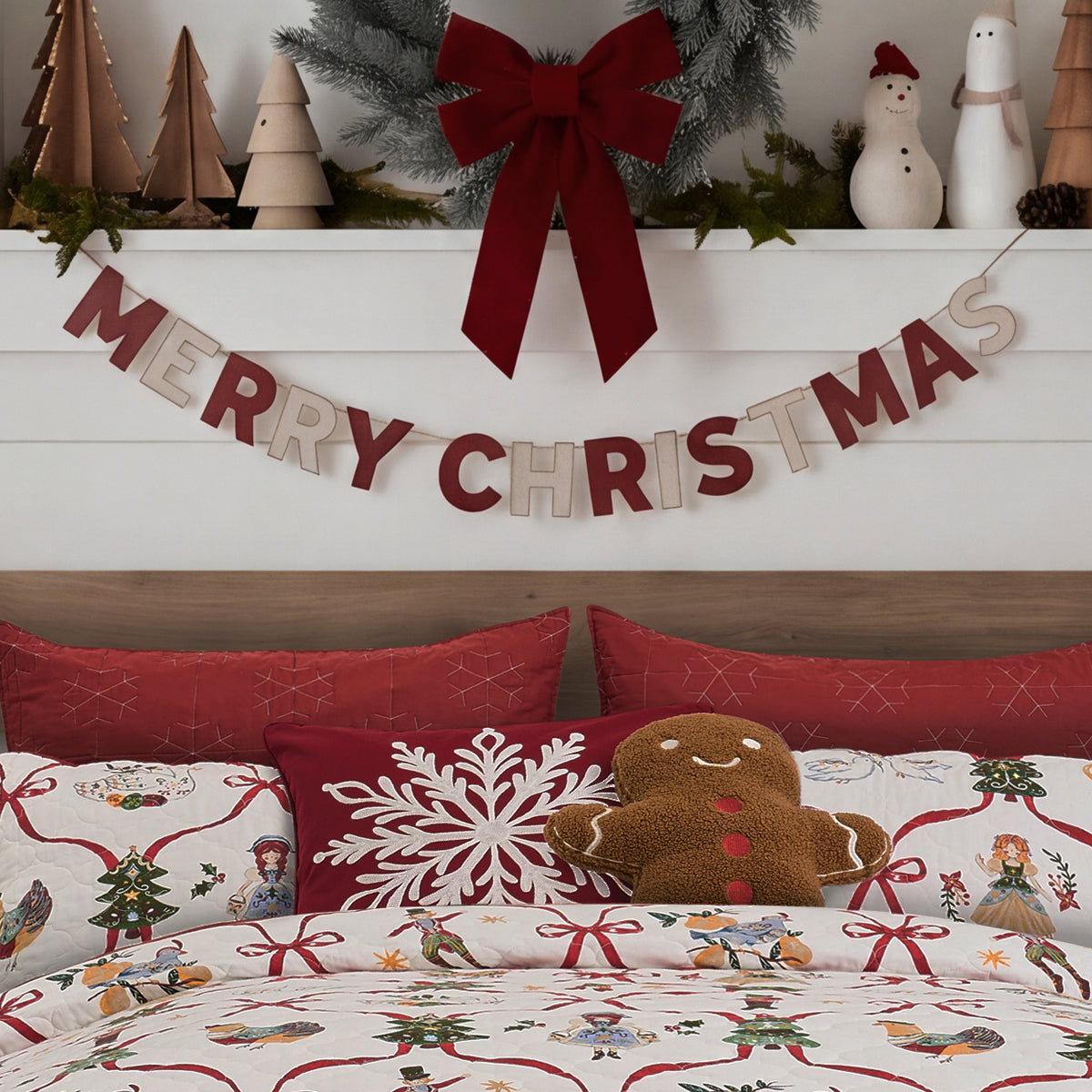 Gingerbread Man Decorative Pillow
