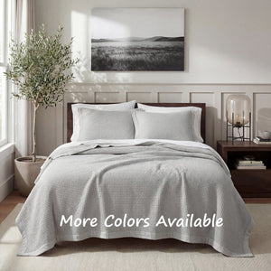 Waffle Weave Cotton Coverlet
