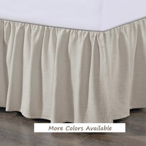 Lily Washed Linen Bedskirt 18"