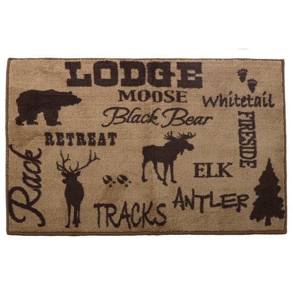 Rustic Lodge Latex Backed Kitchen/ Bath Rug