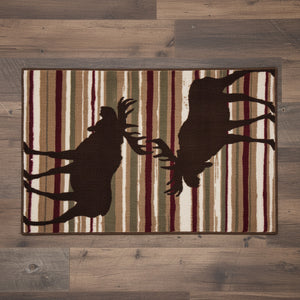 Moose Stripe Latex Backed Kitchen/ Bath Rug