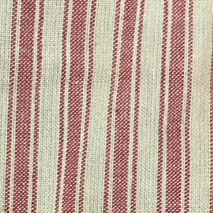 Ozark Red Ticking Stripe Bedskirt