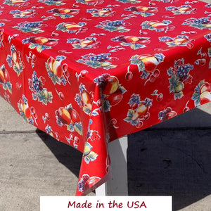 Pears and Apples Oilcloth Tablecloth