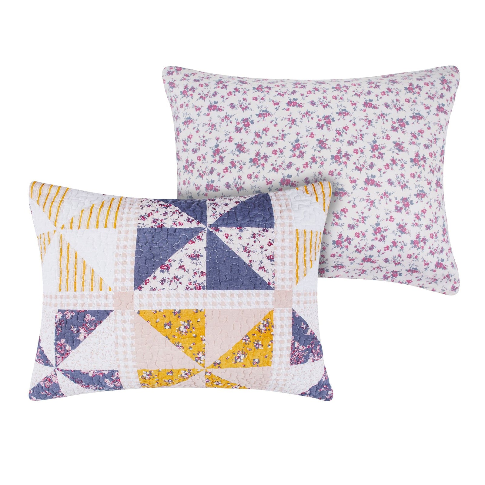 Pinwheel and Posy Pillow Sham