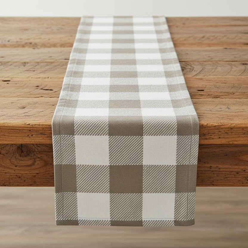 Annie Portabella Buffalo Check Table Runner