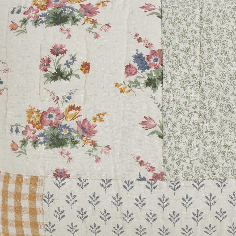 Rosehill Cottage Patchwork Daybed Quilt Set- 5 Piece