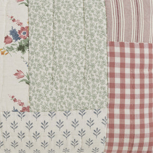 Rosehill Cottage Patchwork Daybed Quilt Set- 5 Piece