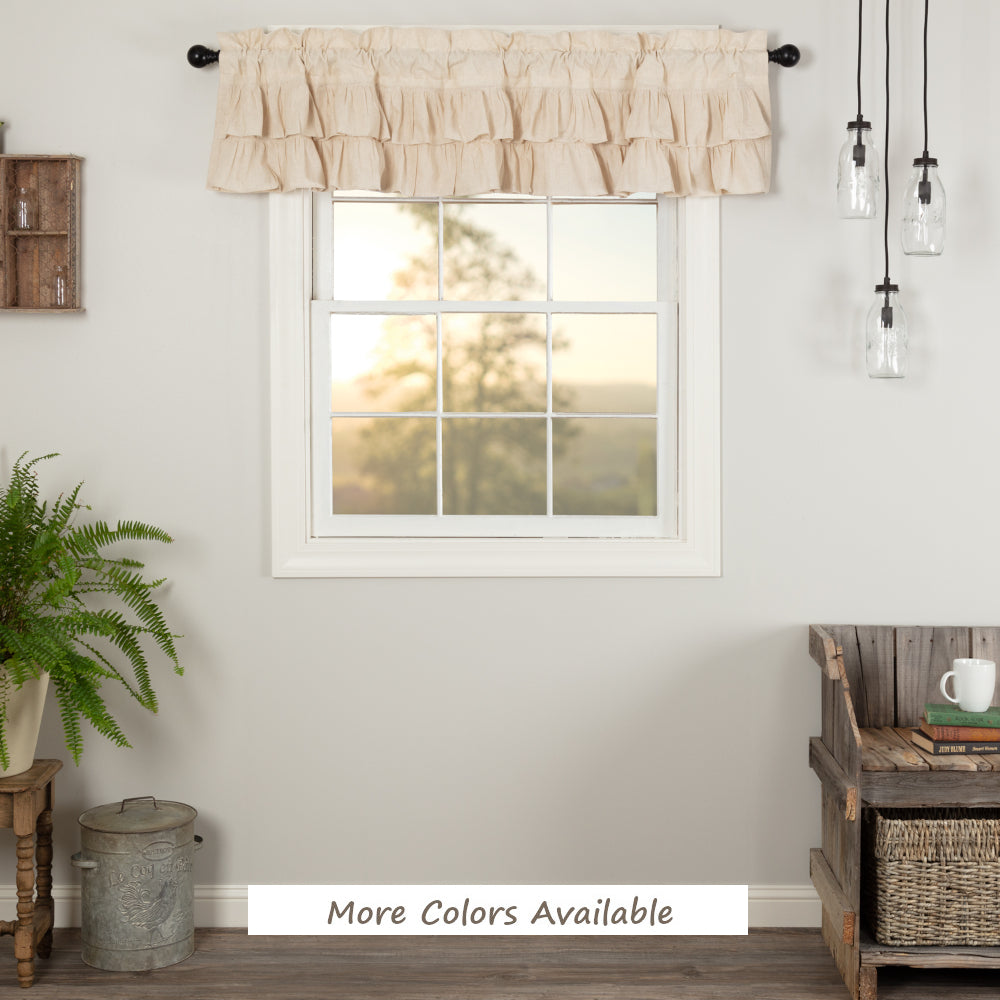 Simple Life Flax Ruffled Valance