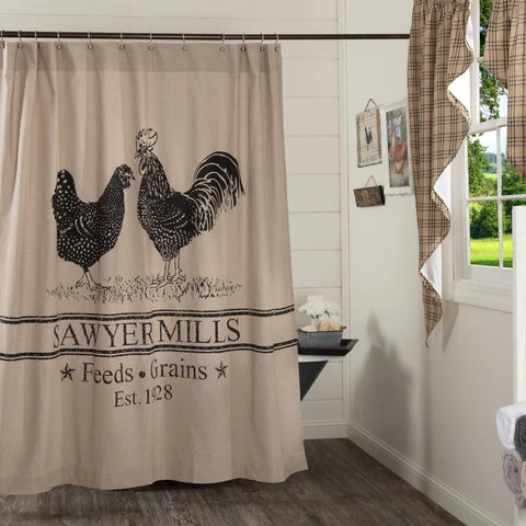 Sawyer Mill Button Loop Kitchen Towel Set - Pig - Retro Barn Country Linens