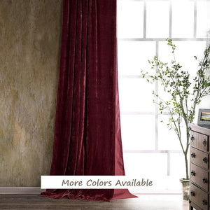Stella Faux Silk Velvet 108" Curtain Panel