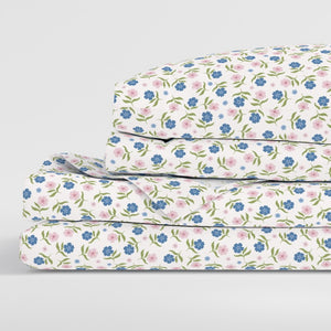 Tossed Flower Cotton Sheet Set
