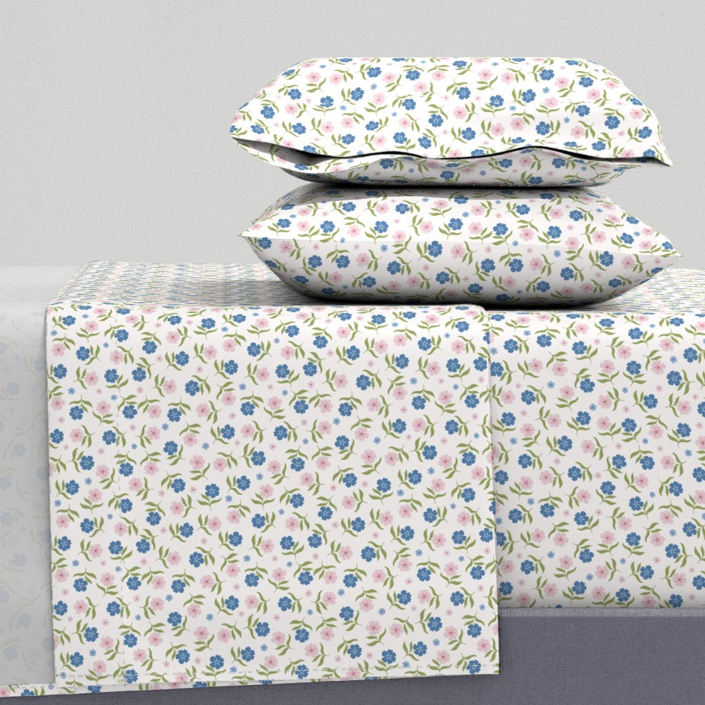 Tossed Flower Cotton Sheet Set