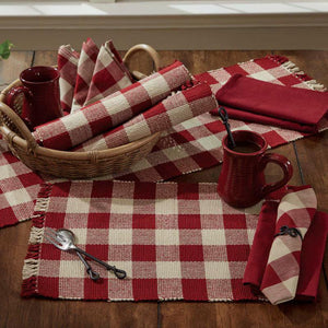 Wicklow Garnet Woven Yarn Placemat Set of 4