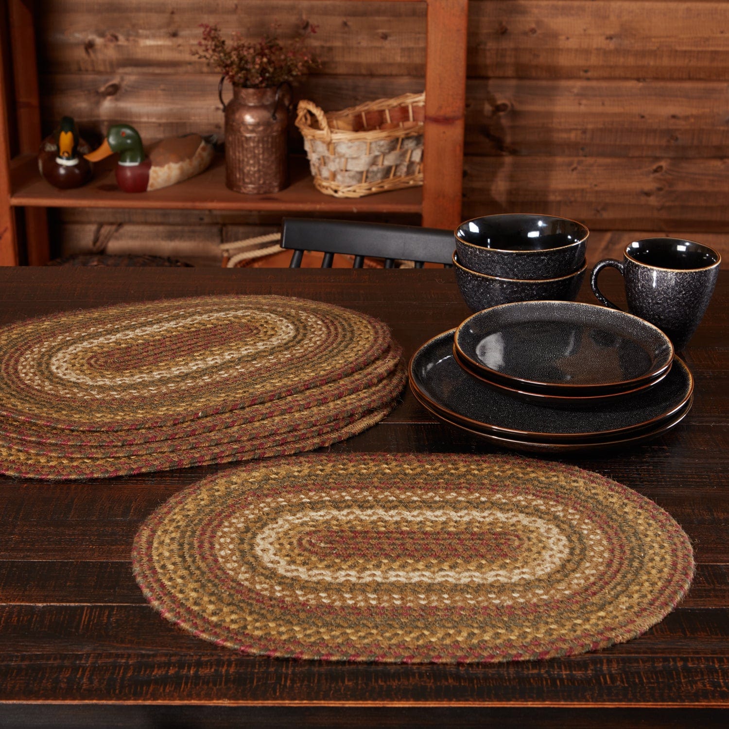 Tea Cabin Braided Jute Placemat Set of 6