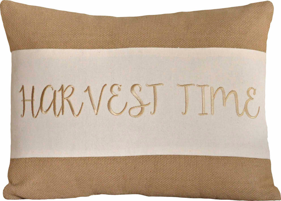Harvest Time Embroidered Pillow