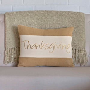 Thanksgiving Embroidered Pillow