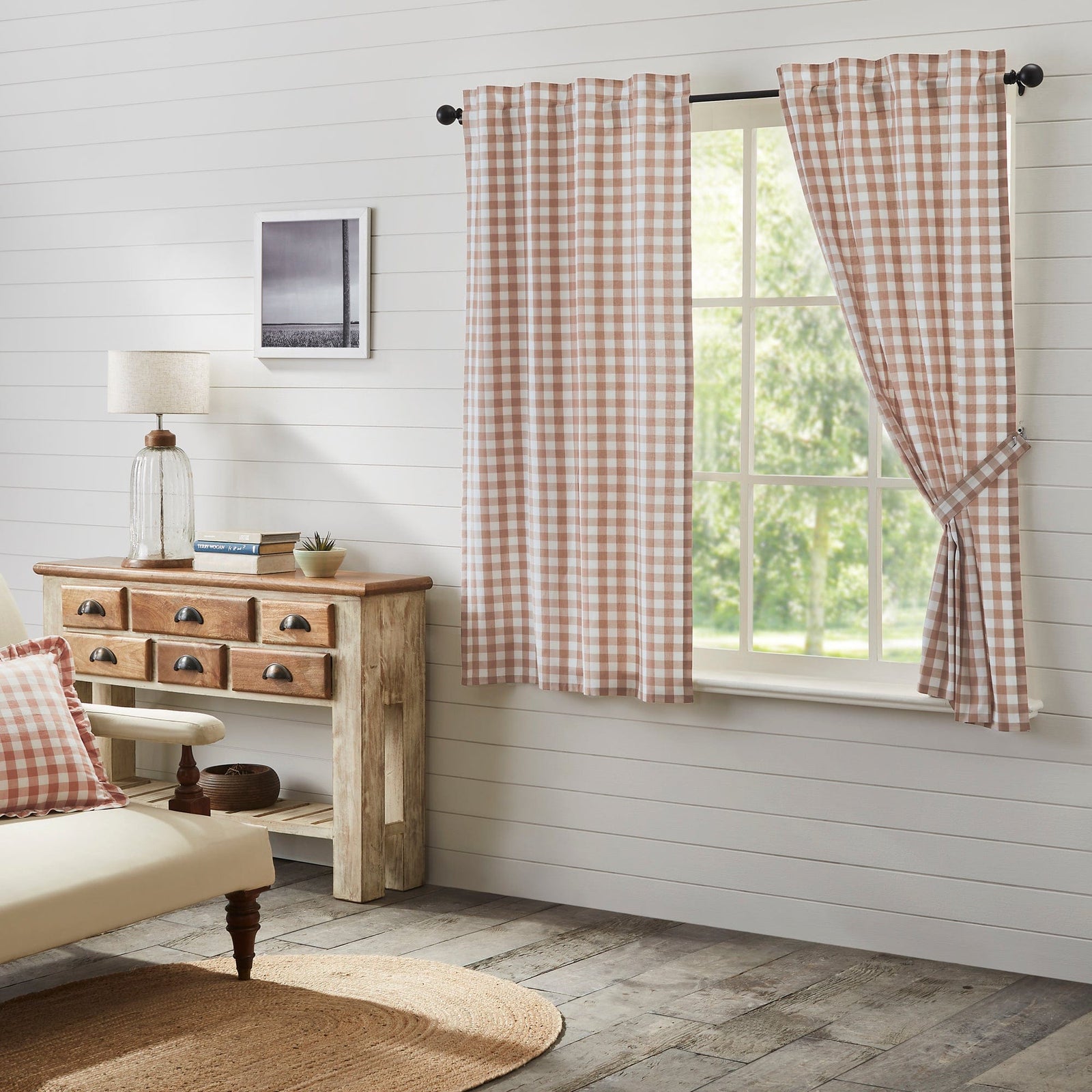 Annie Buffalo Check 63" Panel Set - Portabella