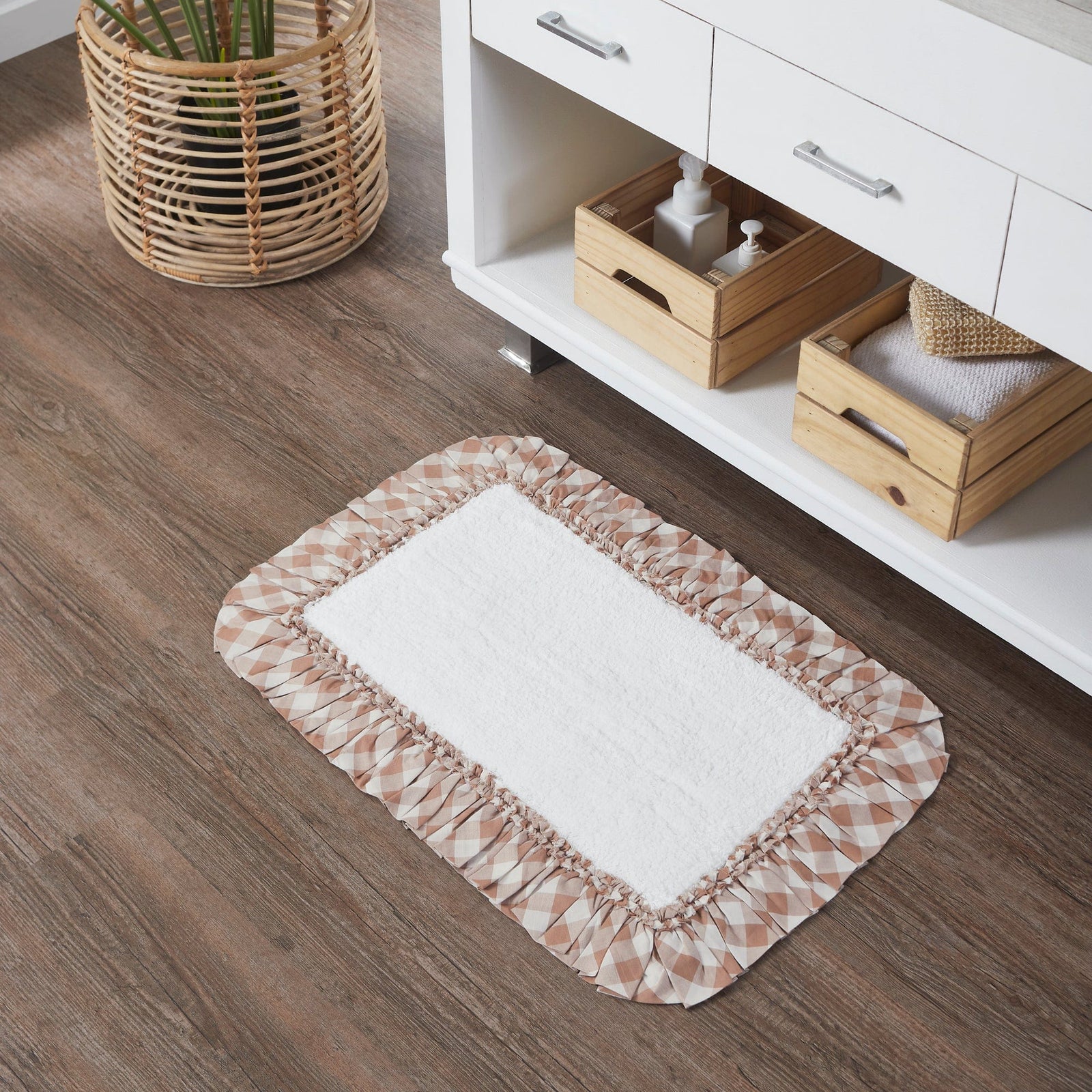 Annie Buffalo Check Bath Mat - Portabella