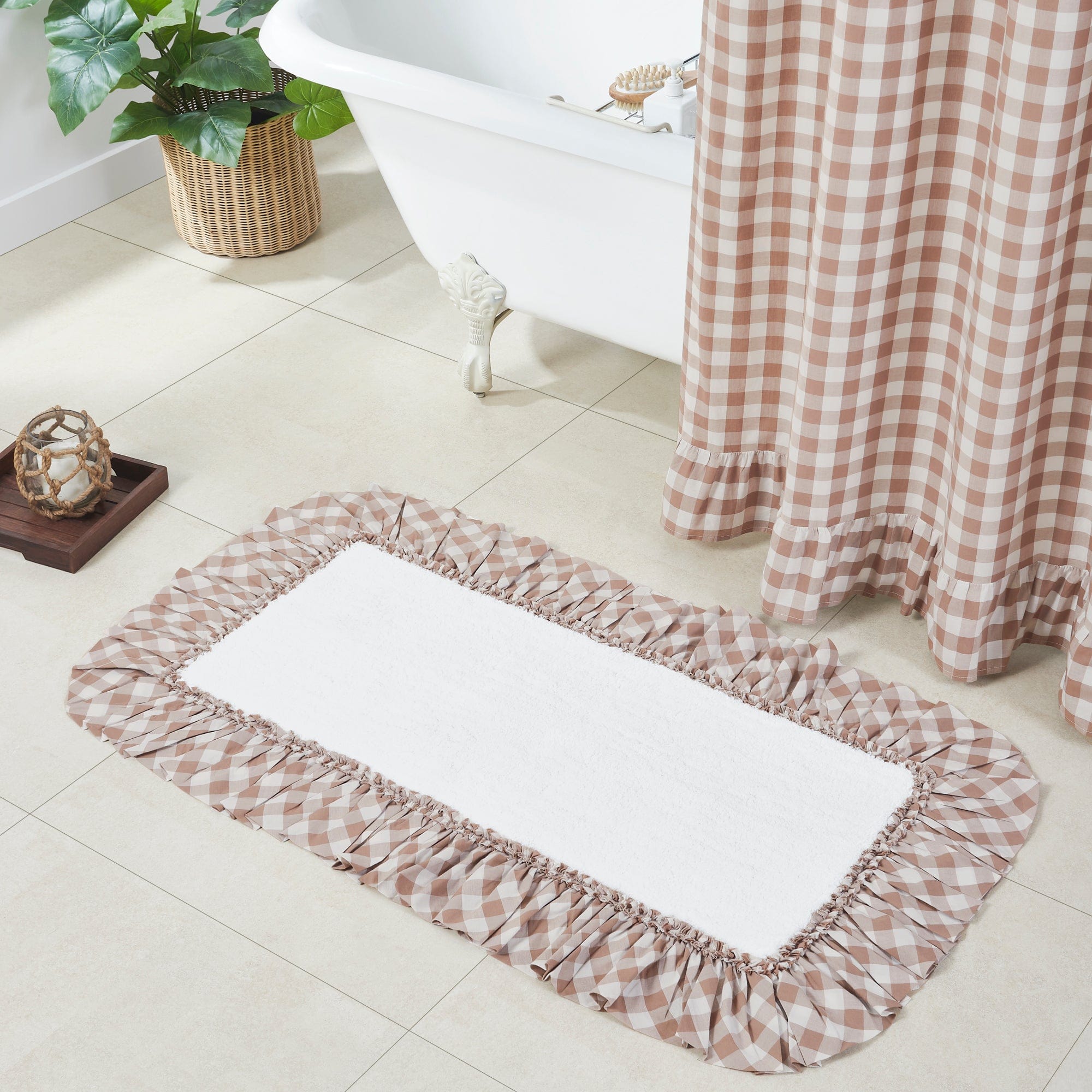 Annie Buffalo Check Bath Mat - Portabella