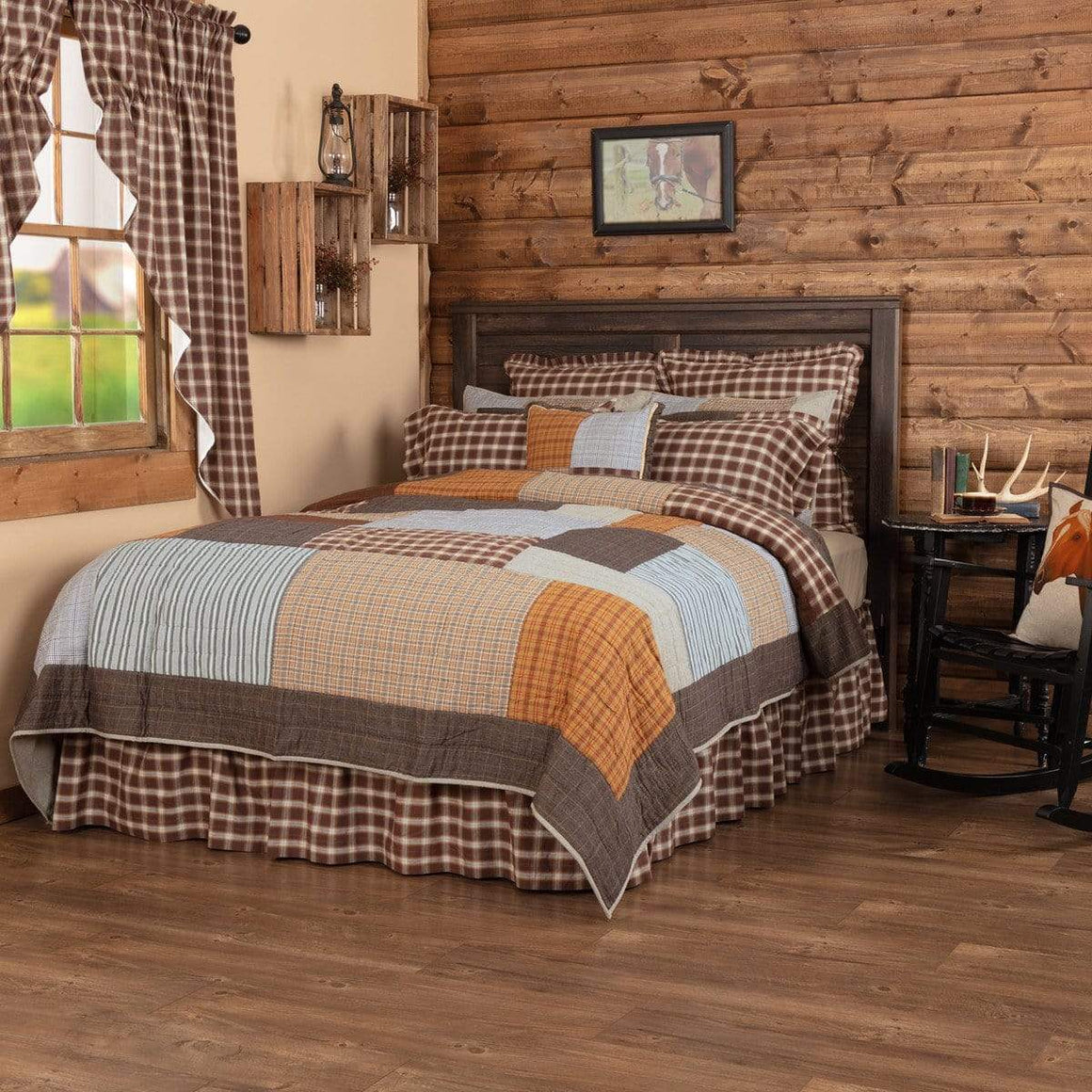 Country Patchwork Quilt Sets - Retro Barn Country Linens