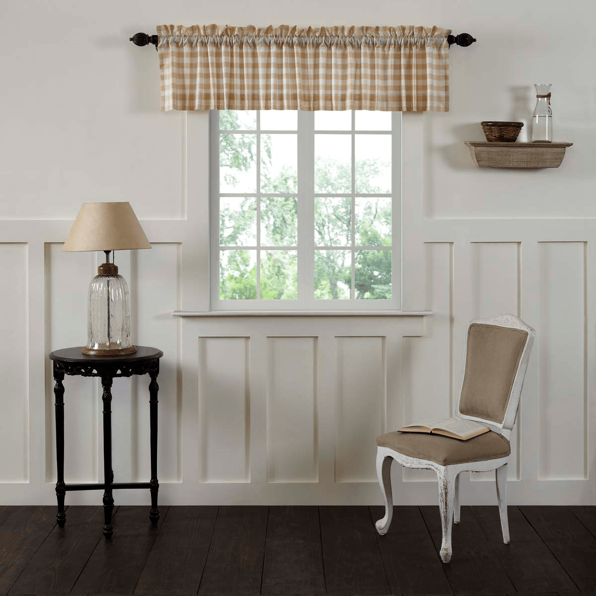 Annie Buffalo Check Valance - Tan