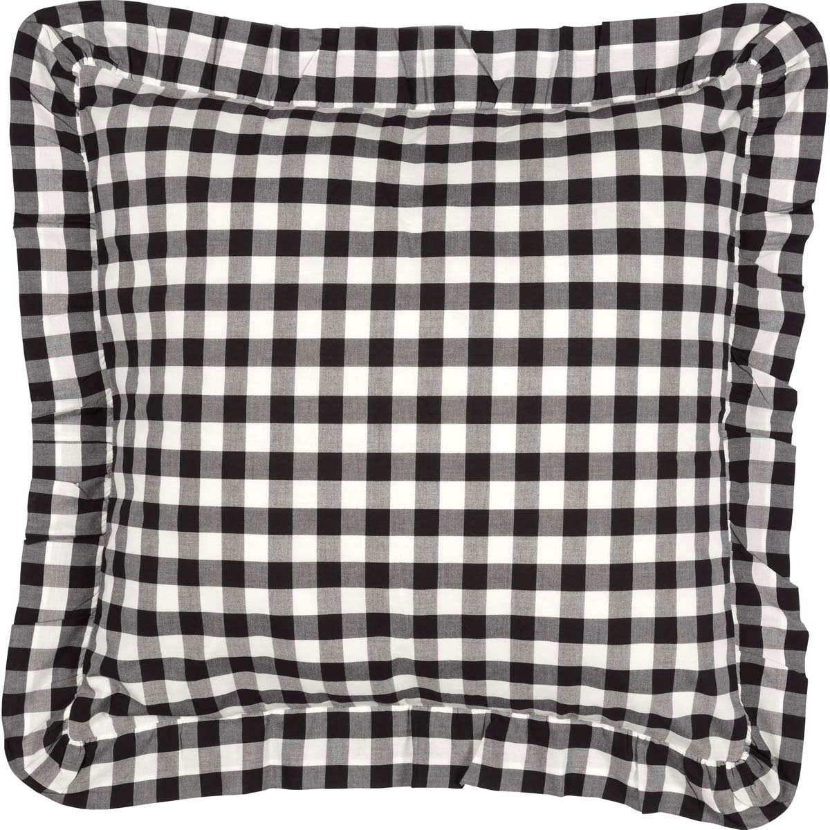 Annie Buffalo Check Euro Sham - Black