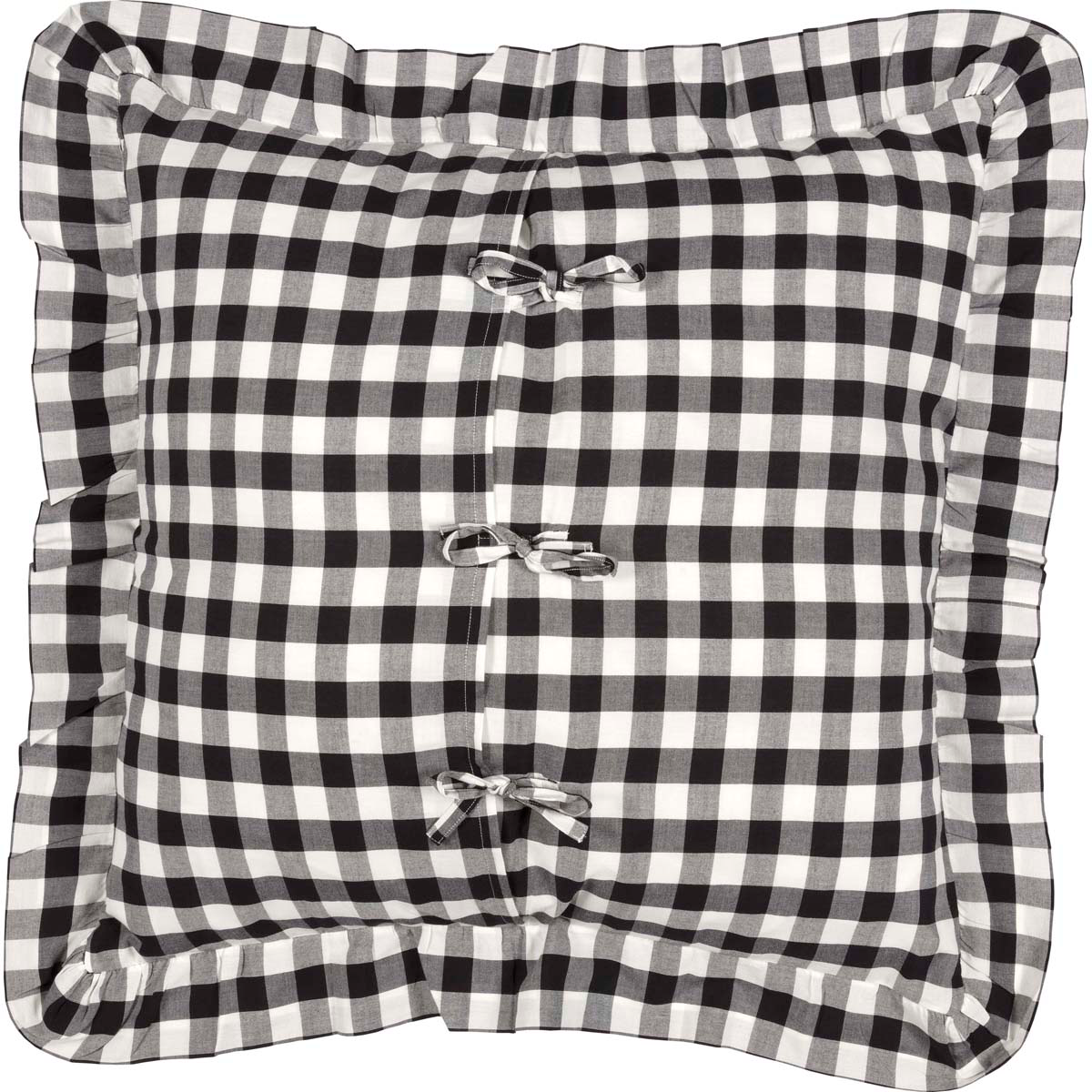 Annie Buffalo Check Euro Sham - Black