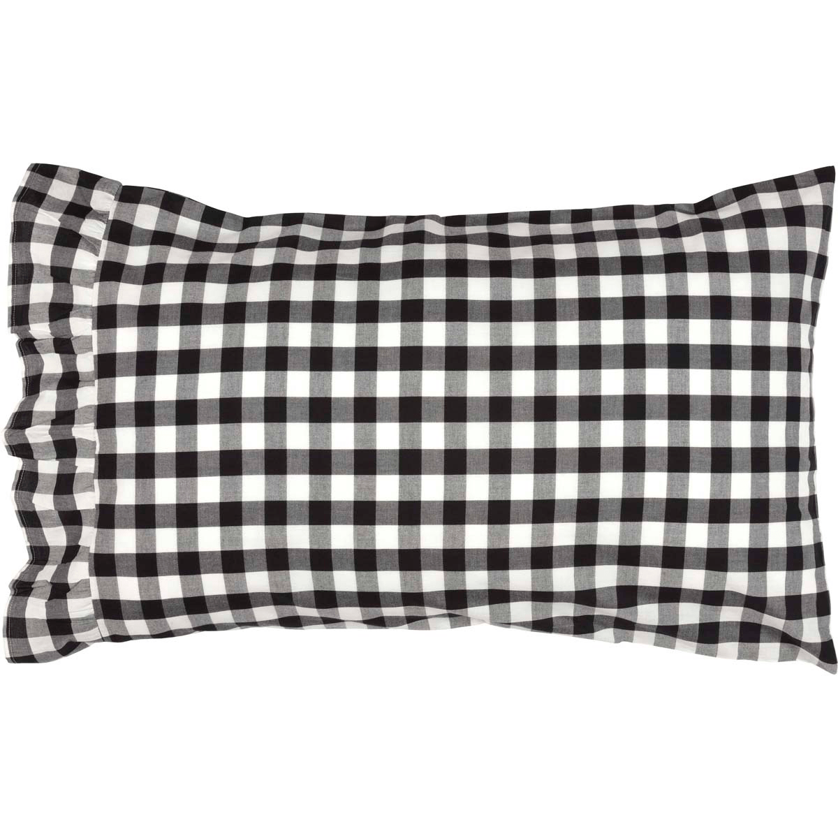 Annie Buffalo Check Pillow Case Set - Black