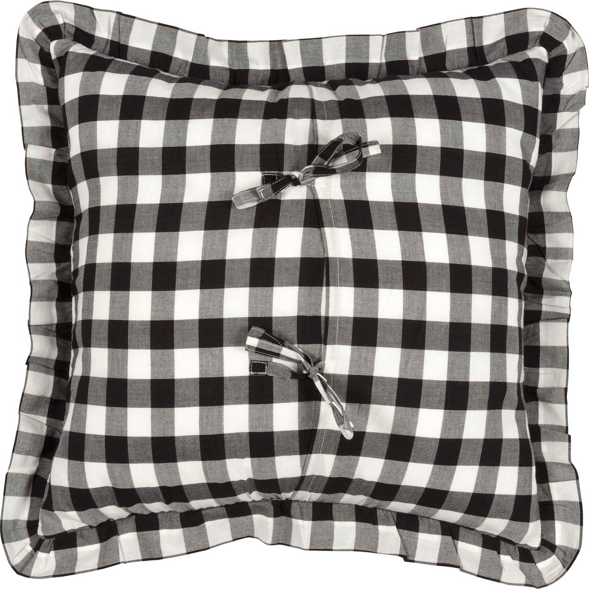 Annie Buffalo Check Pillow - Black