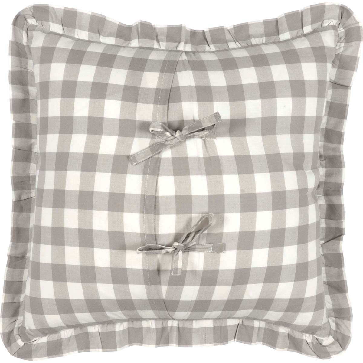 Annie Buffalo Check Pillow - Grey