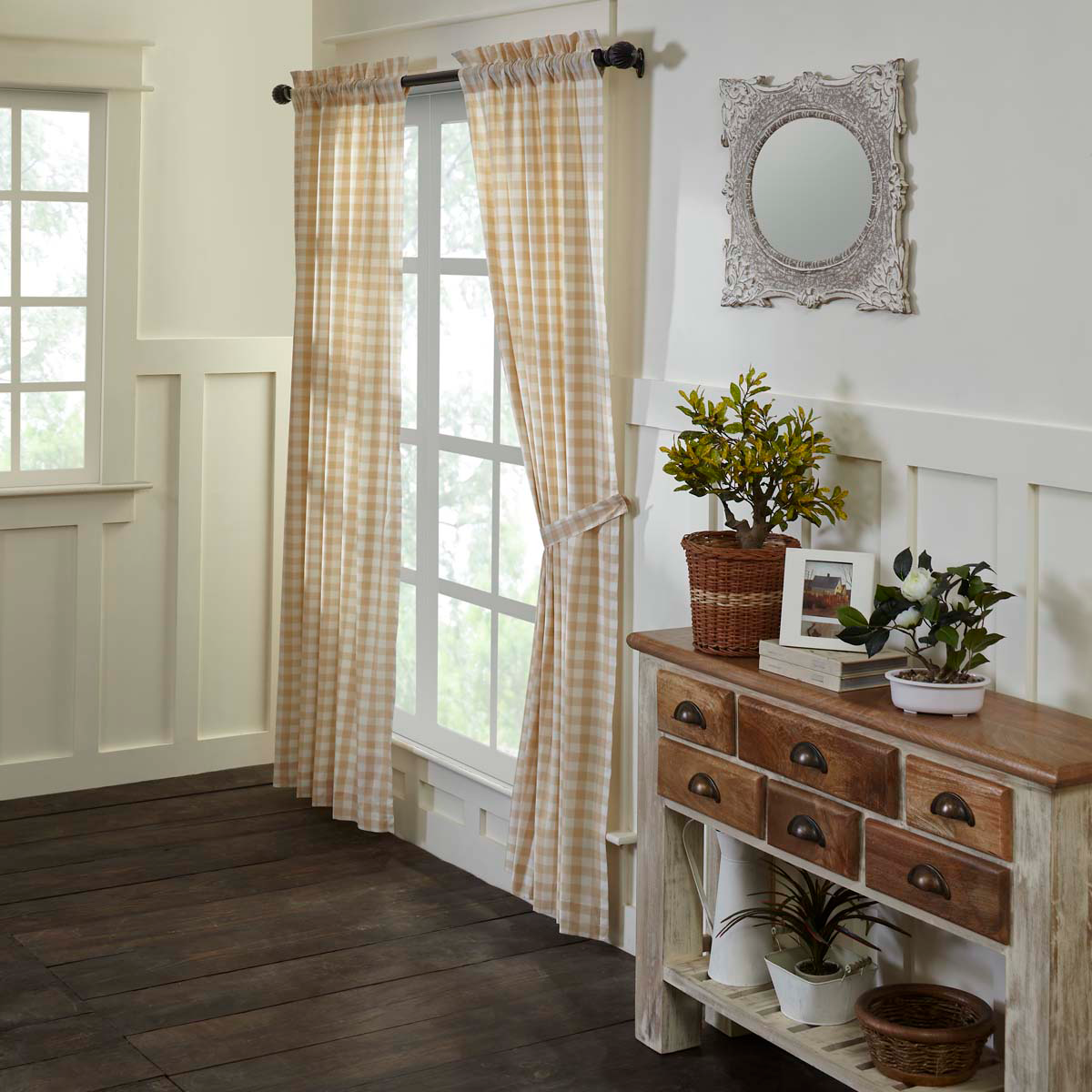 Annie Buffalo Check 84" Panel Set - Tan