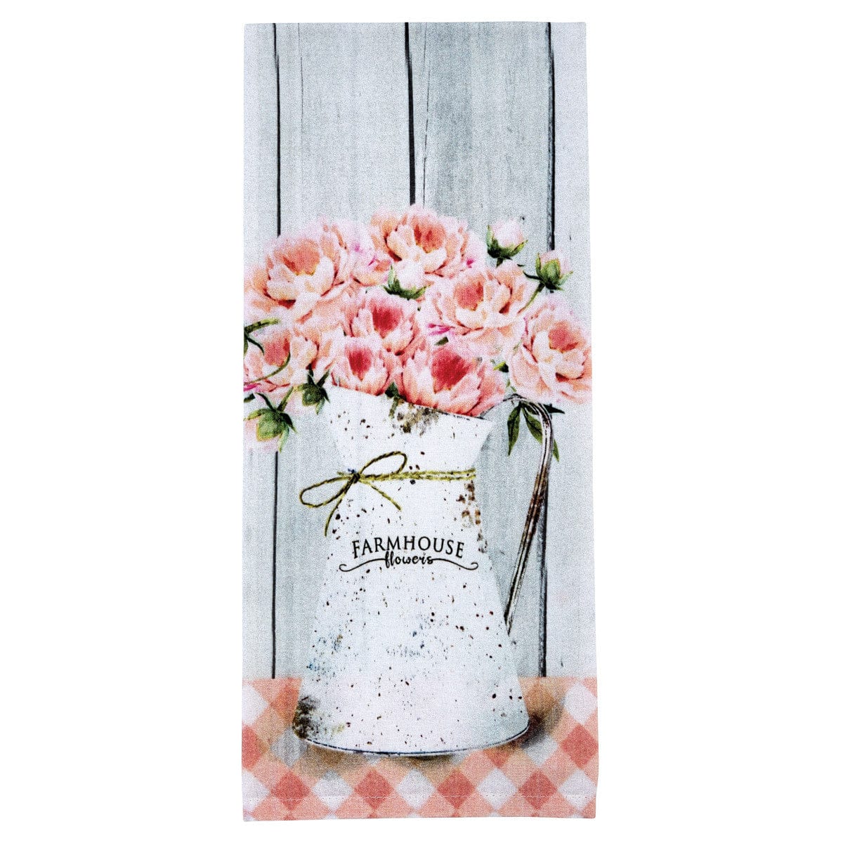 Farmhouse Peonies Dishtowel