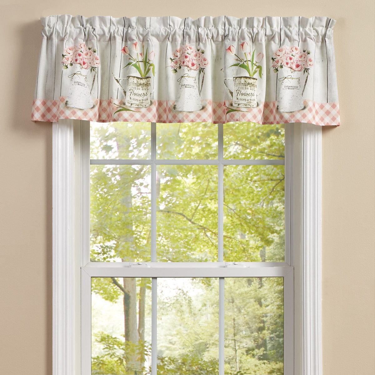 Farmhouse Peonies Valance