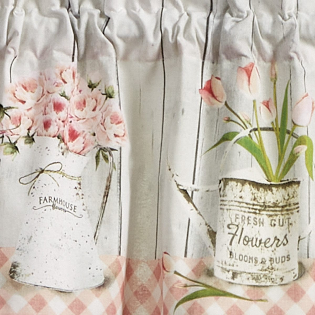 Farmhouse Peonies Valance