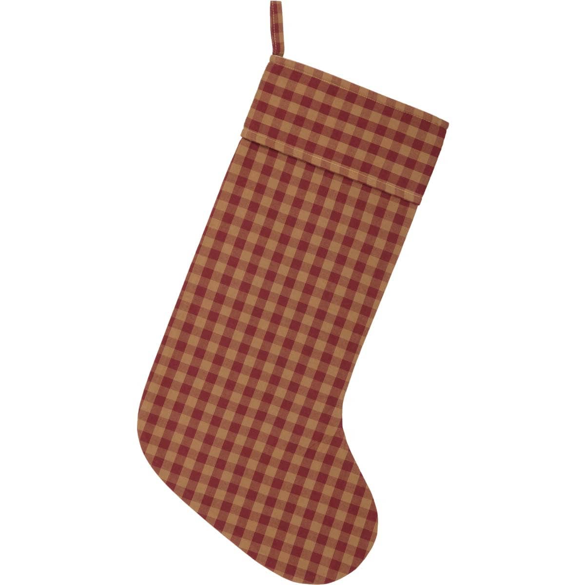 Burgundy Check Stocking