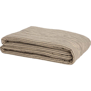 Sawyer Mill Charcoal Ticking Stripe Quilted Coverlet