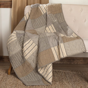 Sawyer Mill Charcoal Block Quilted Throw / Wallhanging
