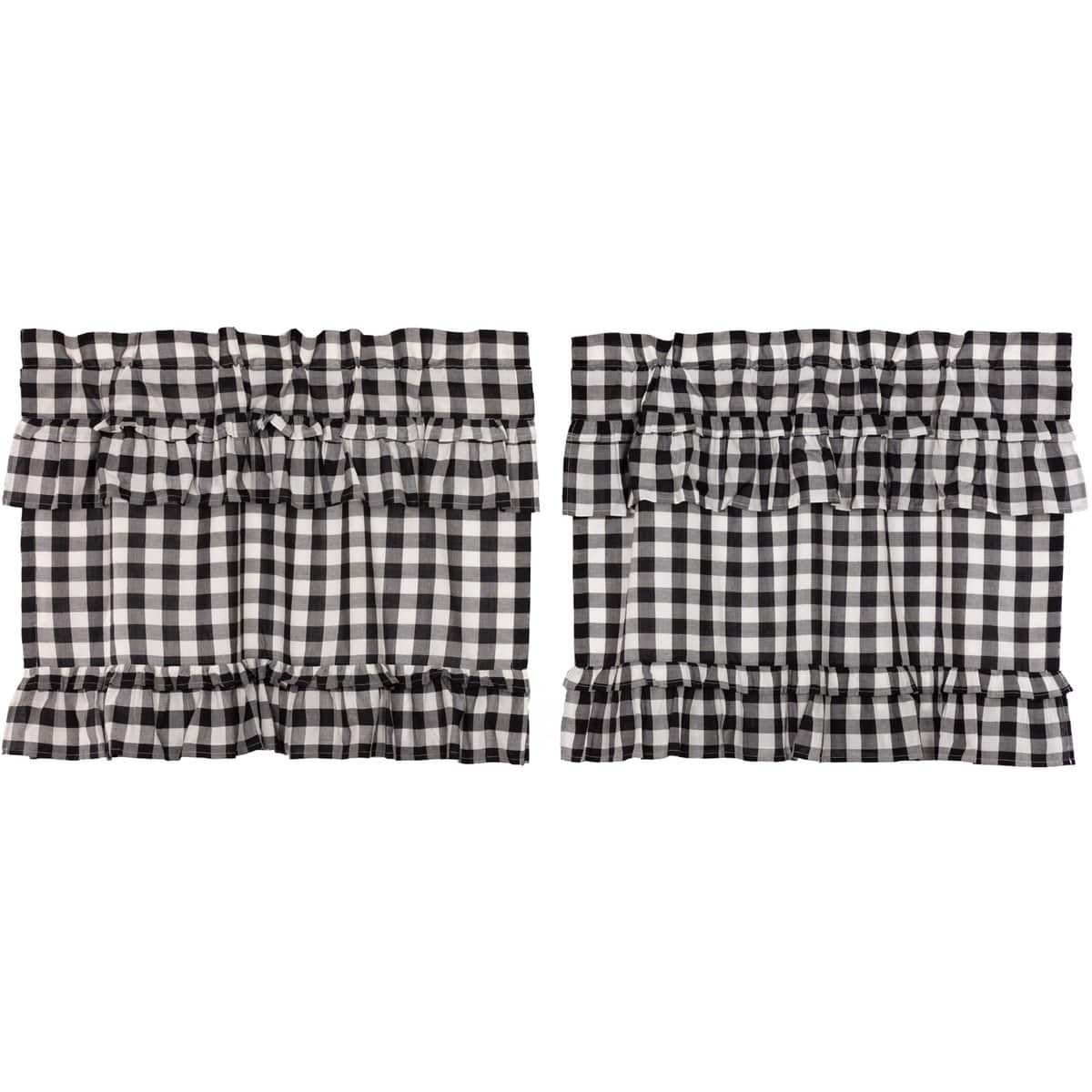 Annie Buffalo Check Ruffled Tier Set - Black